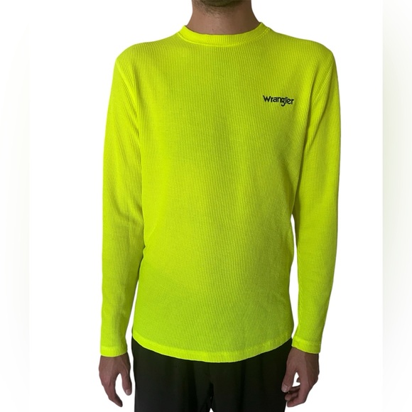 Men’s Wrangler Lime Green Thermal - Picture 1 of 6